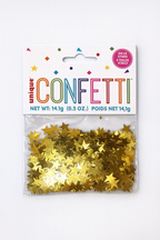 Confetti Stars - Gold - net weight 14.1g per pack. Bulk 12 pack