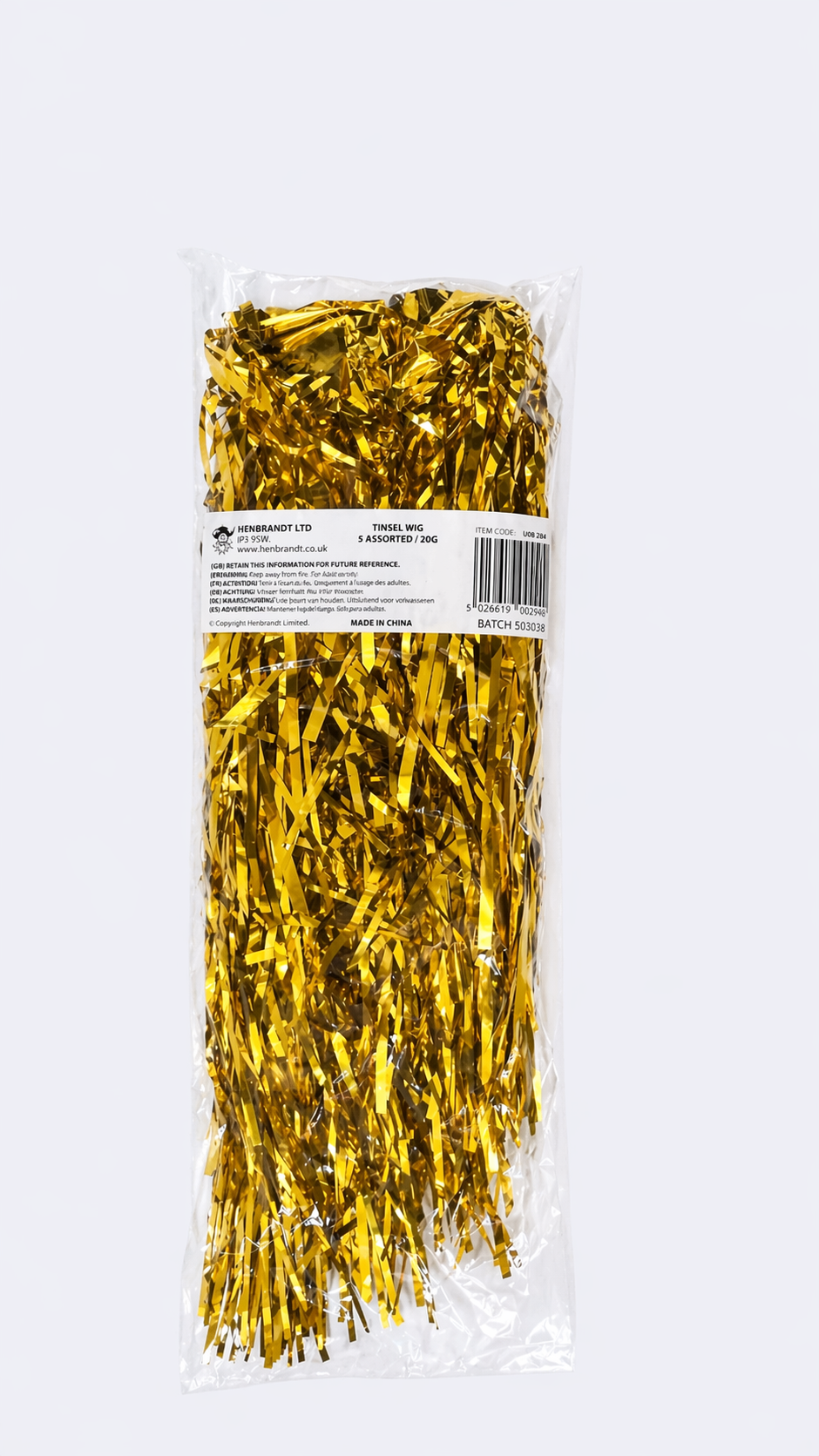 Gold Tinsel Wig – 20 g