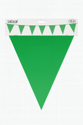 Giant Green Pennant Bunting – 10 m, 18 Flags