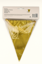 Metallic Pennant Bunting – Gold, 10 m