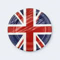 Union Jack Print Paper Plates – 9 in, Bulk Pack of 240